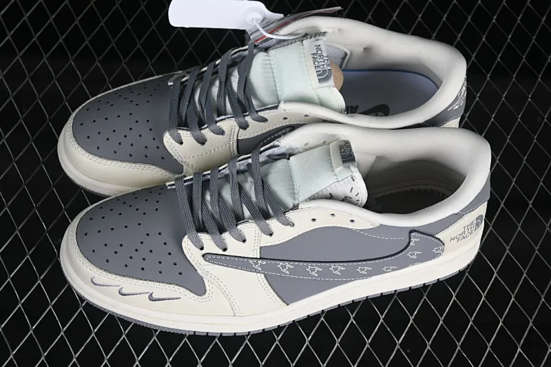 All categories Air Jordan Jordan series basketball shoes Air Jordan 1 Low High-end customized low-top sneakers Travis Scott x Fragment Design x Air Jordan 1 Low OG SP Joe 1 North Face joint beige three hook low-top cultural casual sneakers XS2024-011